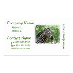Black and White Zebra Business Cards