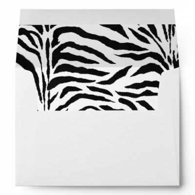 Black and White Zebra Envelopes by decembermorning