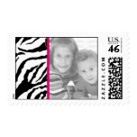 Black and White Zebra Photo Template Postage