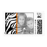 Black and White Zebra Photo Template Postage