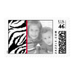 Black and White Zebra Photo Template Postage