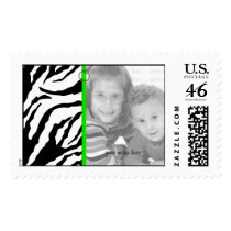 Black and White Zebra Photo Template Postage
