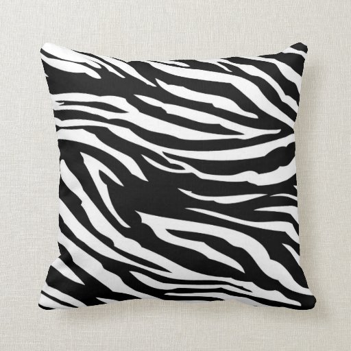 Black and White Zebra Print Couch Throw Pillow Zazzle