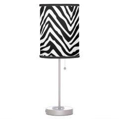 Black and White Zebra Print Lamp