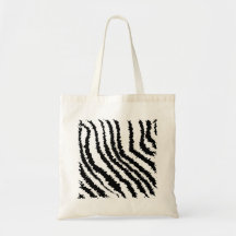 Black and White Zebra Print Pattern. Bag