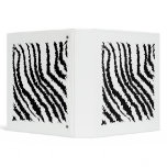 Black and White Zebra Print Pattern. 3 Ring Binders