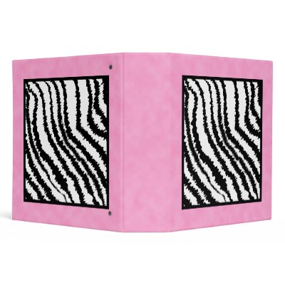 Black and White Zebra Print Pattern. Vinyl Binder by Graphics_By_Metarla