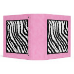Black and White Zebra Print Pattern. Vinyl Binder