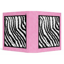 Black and White Zebra Print Pattern. Binders
