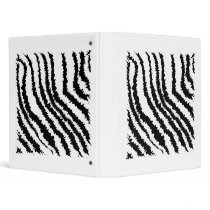 Black and White Zebra Print Pattern. Vinyl Binder