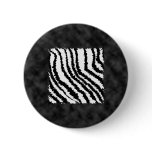 Black and White Zebra Print Pattern. Pinback Buttons