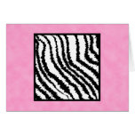 Black and White Zebra Print Pattern. Card