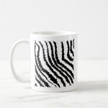 Black and White Zebra Print Pattern. Coffee Mugs