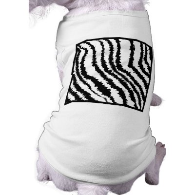 Black and White Zebra Print Pattern. Dog Clothing by Graphics_By_Metarla