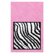 Black and White Zebra Print Pattern. Personalized Flyer