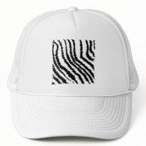 Black and White Zebra Print Pattern. Hat