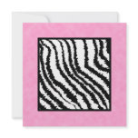 Black and White Zebra Print Pattern. Custom Invites