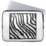 Black and White Zebra Print Pattern. Laptop Sleeves