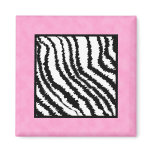Black and White Zebra Print Pattern. Fridge Magnet