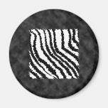 Black and White Zebra Print Pattern. Fridge Magnets