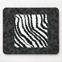Black and White Zebra Print Pattern. Mousepads
