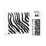 Black and White Zebra Print Pattern. Postage Stamps
