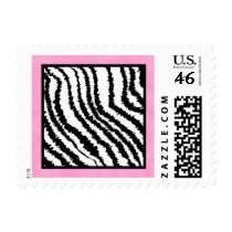 Black and White Zebra Print Pattern. Stamps