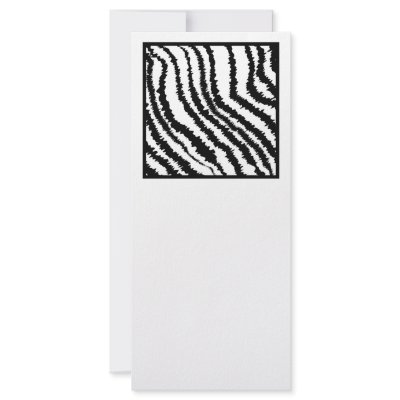 Black and White Zebra Print Pattern. Custom Rack Card by Graphics_By_Metarla