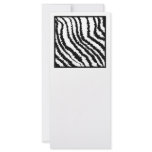 Black and White Zebra Print Pattern. Custom Rack Card