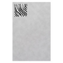 Black and White Zebra Print Pattern. Customized Stationery