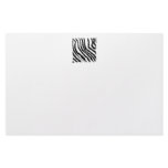 Black and White Zebra Print Pattern. Stationery Paper