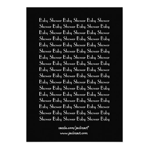Black and White Zebra Stars Neutral Baby Shower Announcement