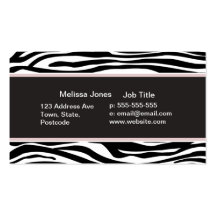 Black and White Zebra stripes animal print Business Card