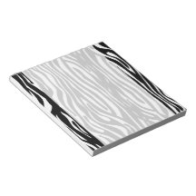 Black and White Zebra stripes animal print Notepads