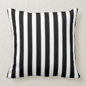 Black and white zebra stripes custom pillow throwpillow