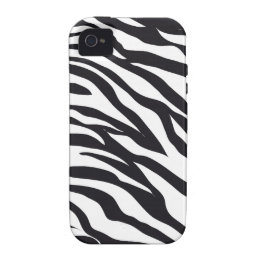 Black and White Zebra Stripes Print Pattern Gifts iPhone 4/4S Cases
