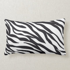 Black and White Zebra Stripes Print Pattern Gifts Throw Pillow