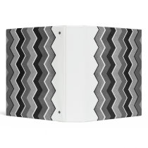 Black and White Zig Zag Pattern Binders