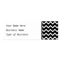 Black and White Zig Zag Pattern. Business Cards