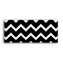 Black and White Zig Zag Pattern. Envelope