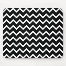 Black and White Zig Zag Pattern. Mouse Pads