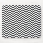 Black and White Zig Zag Pattern mousepads