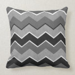Black and White Zig Zag Pattern Pillow