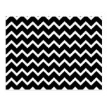 Black and White Zig Zag Pattern. Postcards
