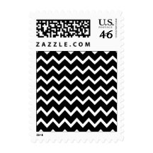 Black and White Zig Zag Pattern. Stamp
