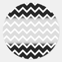 Black and White Zig Zag Pattern. Stickers