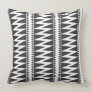 black and white zig zag stripes throw pillow