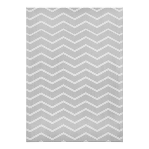 Black And White Zigzag Bridal Shower Invitations