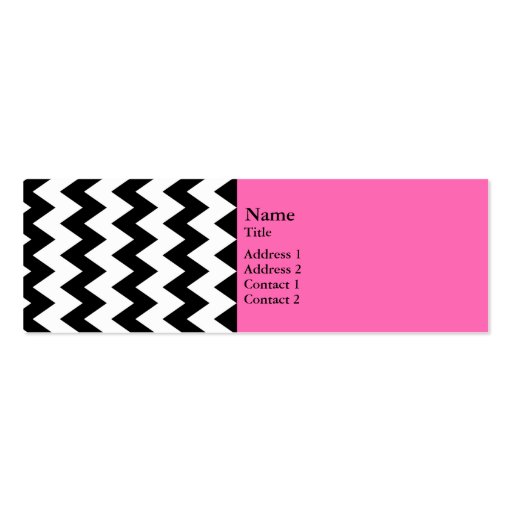 Black and White Zigzag Business Card (front side)