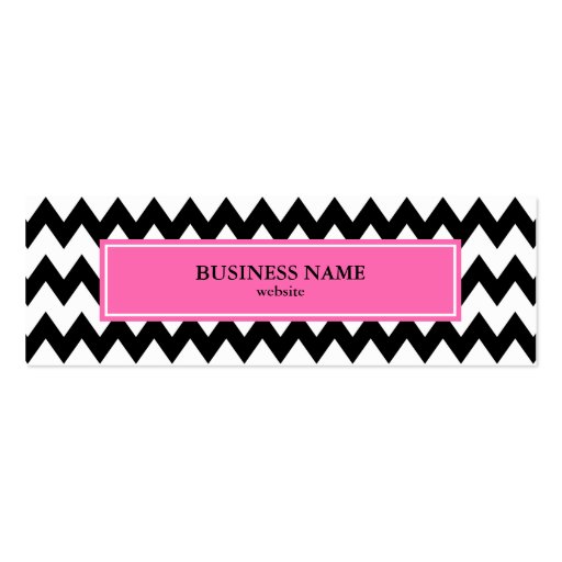 Black and White Zigzag Business Card (back side)